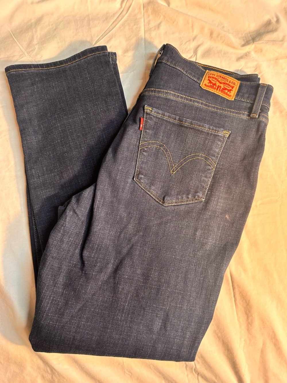 Levi’s Classic Straight Jeans Size 12 Dark Wash Mid Rise Denim